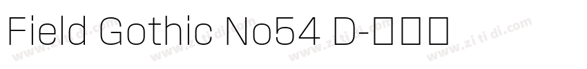 Field Gothic No54 D字体转换